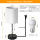 Frendorf | 2-Teile: Nachttischlampen 3 Farbmodi USB C+A AC-Ausgangsports Zugkette
