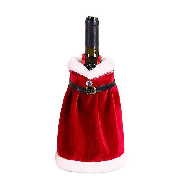 Frendorf | 2-Teile: Weihnachtsweinflaschenschutz Fröhliche Weihnachten Dekor