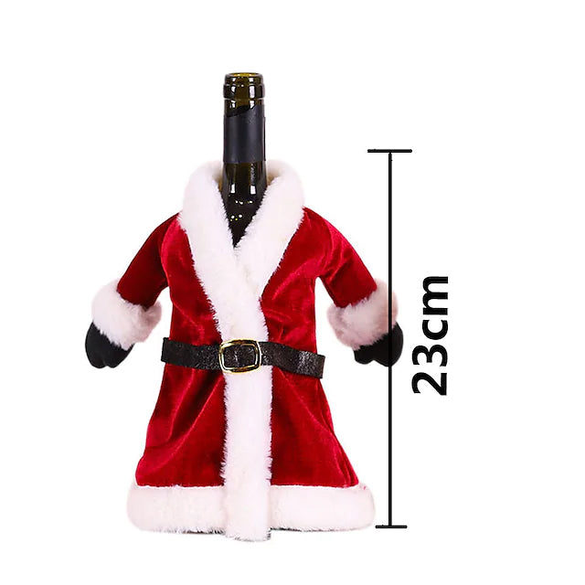 Frendorf | 2-Teile: Weihnachtsweinflaschenschutz Fröhliche Weihnachten Dekor