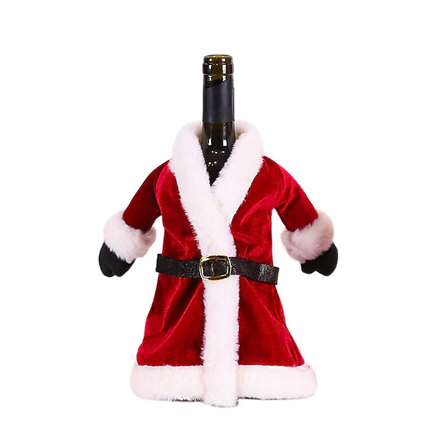 Frendorf | 2-Teile: Weihnachtsweinflaschenschutz Fröhliche Weihnachten Dekor
