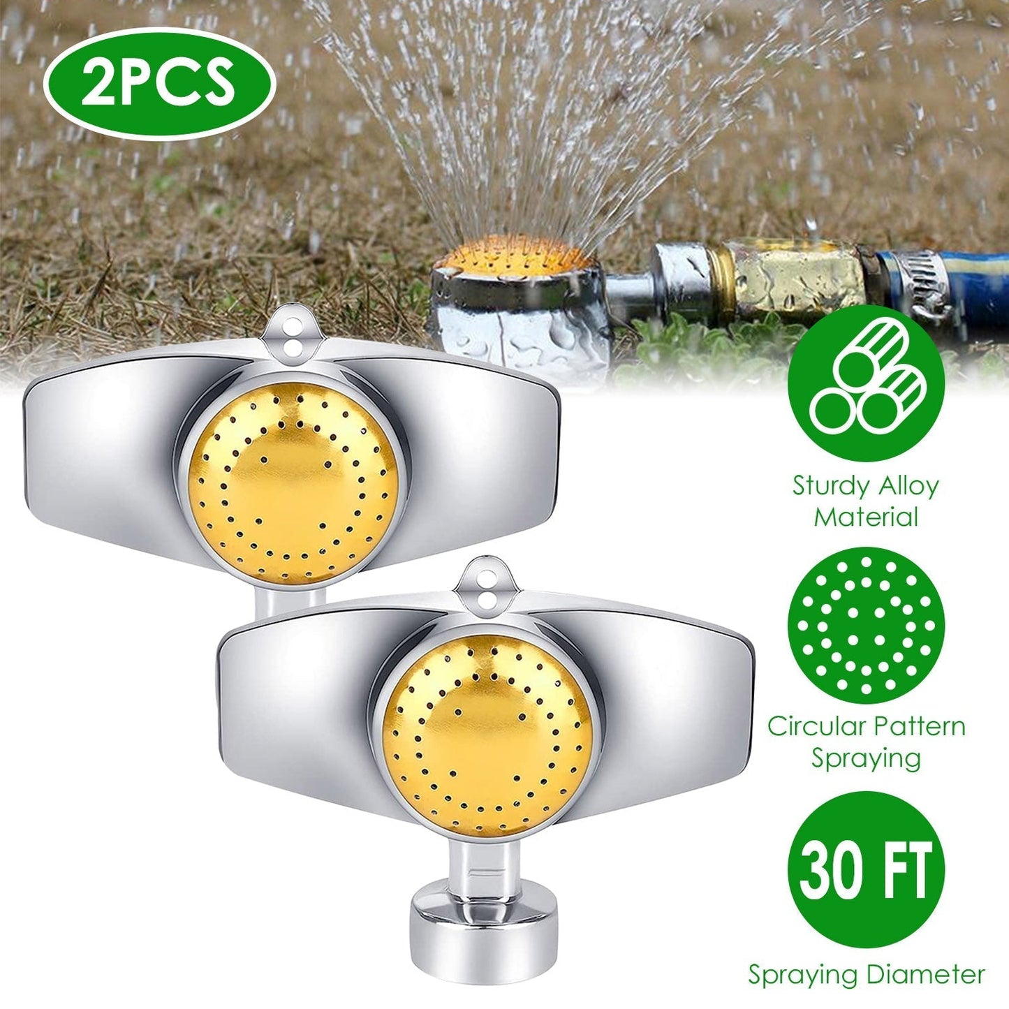 Frendorf | 2-Teile: Rundsprinkler 60 Grad mit sanftem Wasserfluss
