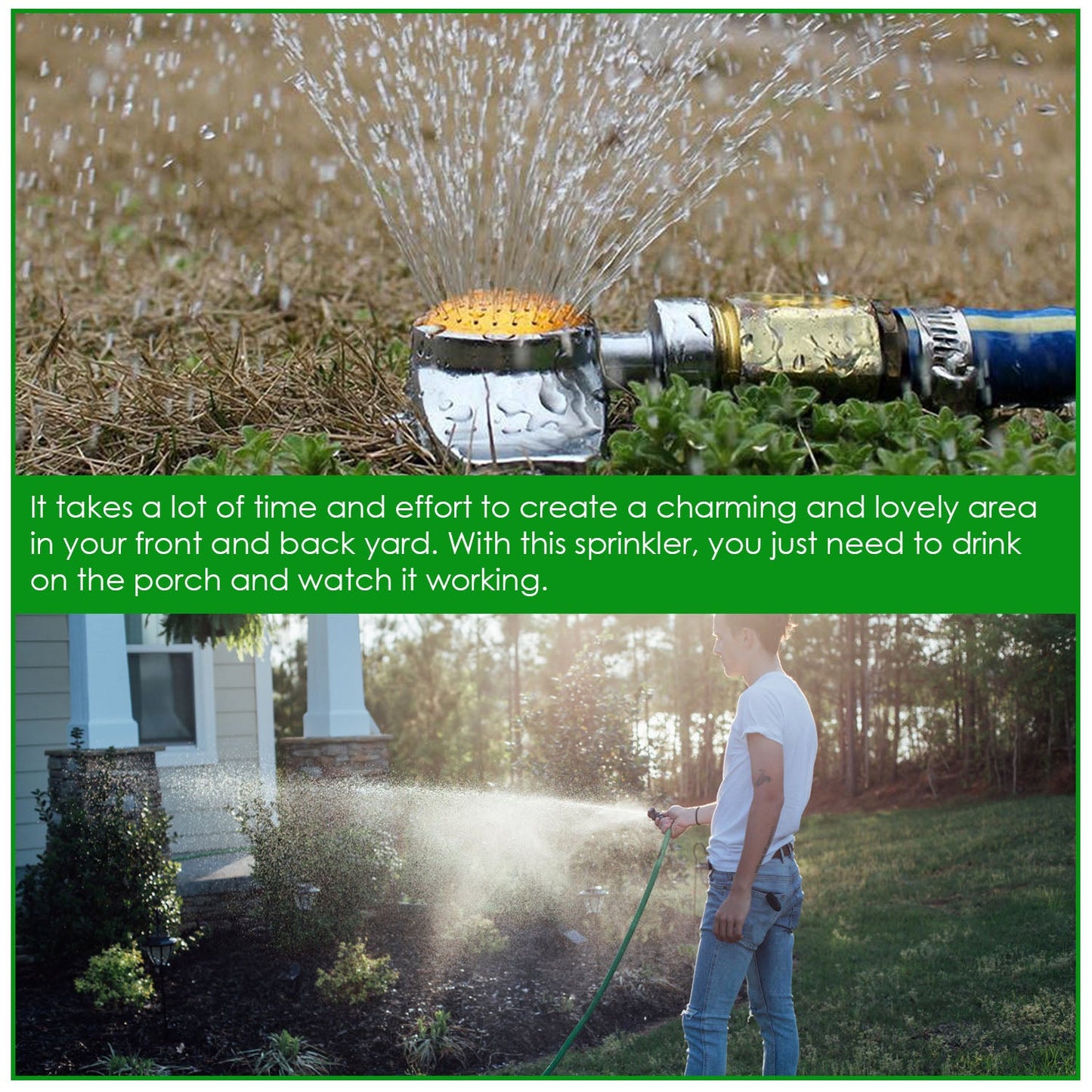 Frendorf | 2-Teile: Rundsprinkler 60 Grad mit sanftem Wasserfluss