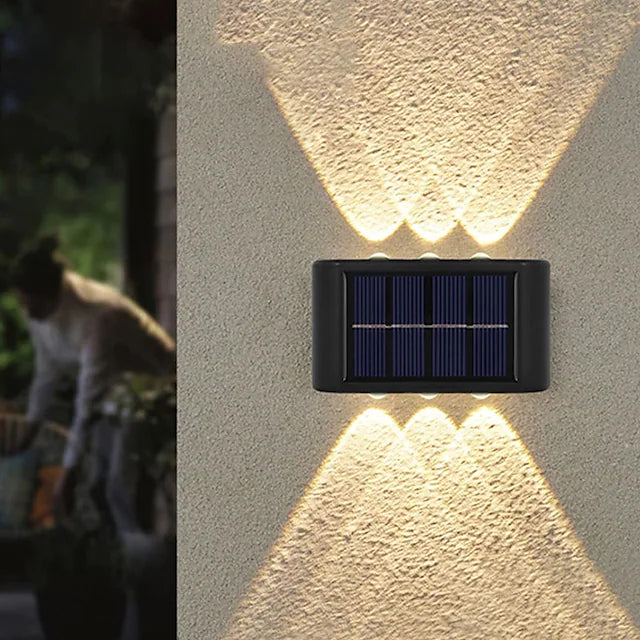 Frendorf | 2-Teile: Außenwandleuchte Solar Wasserdicht LED Licht