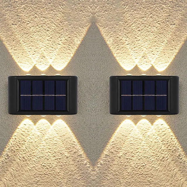 Frendorf | 2-Teile: Außenwandleuchte Solar Wasserdicht LED Licht