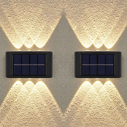 Frendorf | 2-Teile: Außenwandleuchte Solar Wasserdicht LED Licht