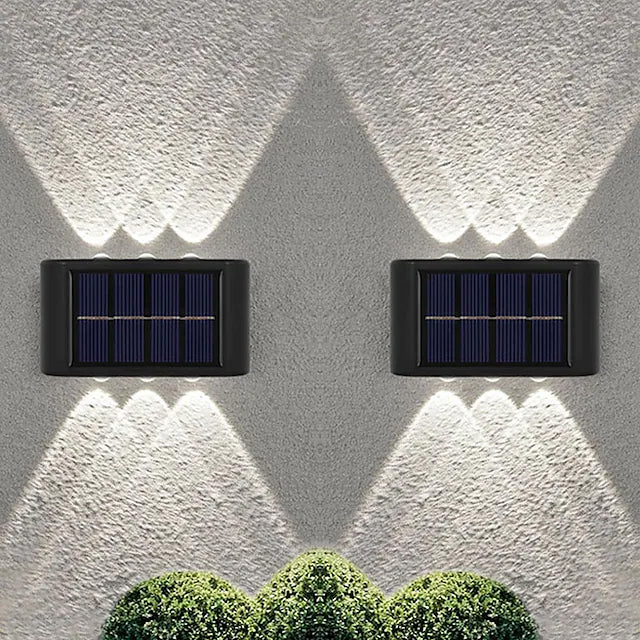 Frendorf | 2-Teile: Außenwandleuchte Solar Wasserdicht LED Licht