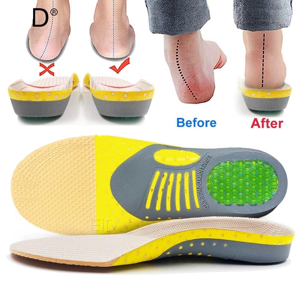 Frendorf | 2 Stück Premium-orthopädische Gel-Einlegesohlen Orthopädische Fußgesundheit Sohle Polster für Schuhe Einlage Fußgewölbe-Stütze für Plantarfasziitis Unisex