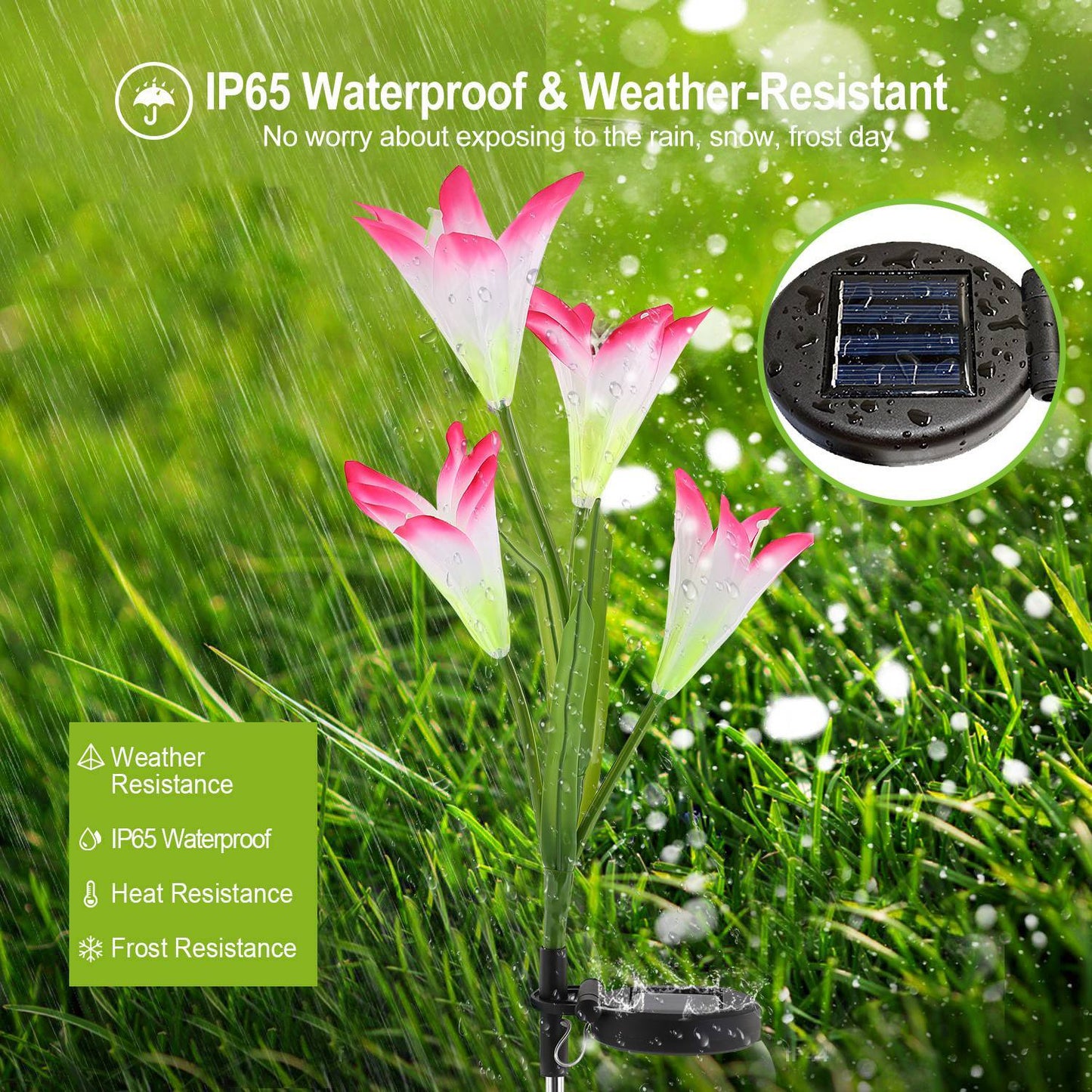 Frendorf | 2-Teile: Solar Gartenlichter Außen