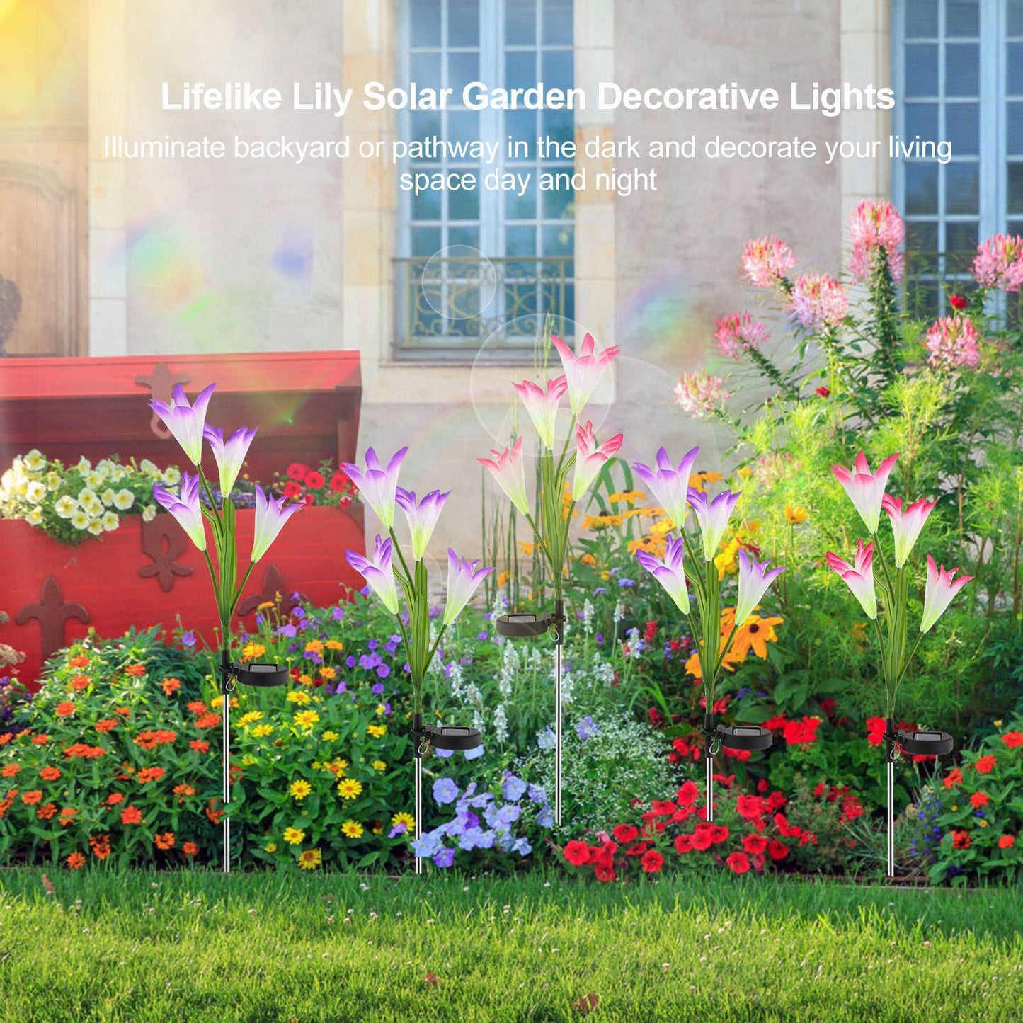 Frendorf | 2-Teile: Solar Gartenlichter Außen