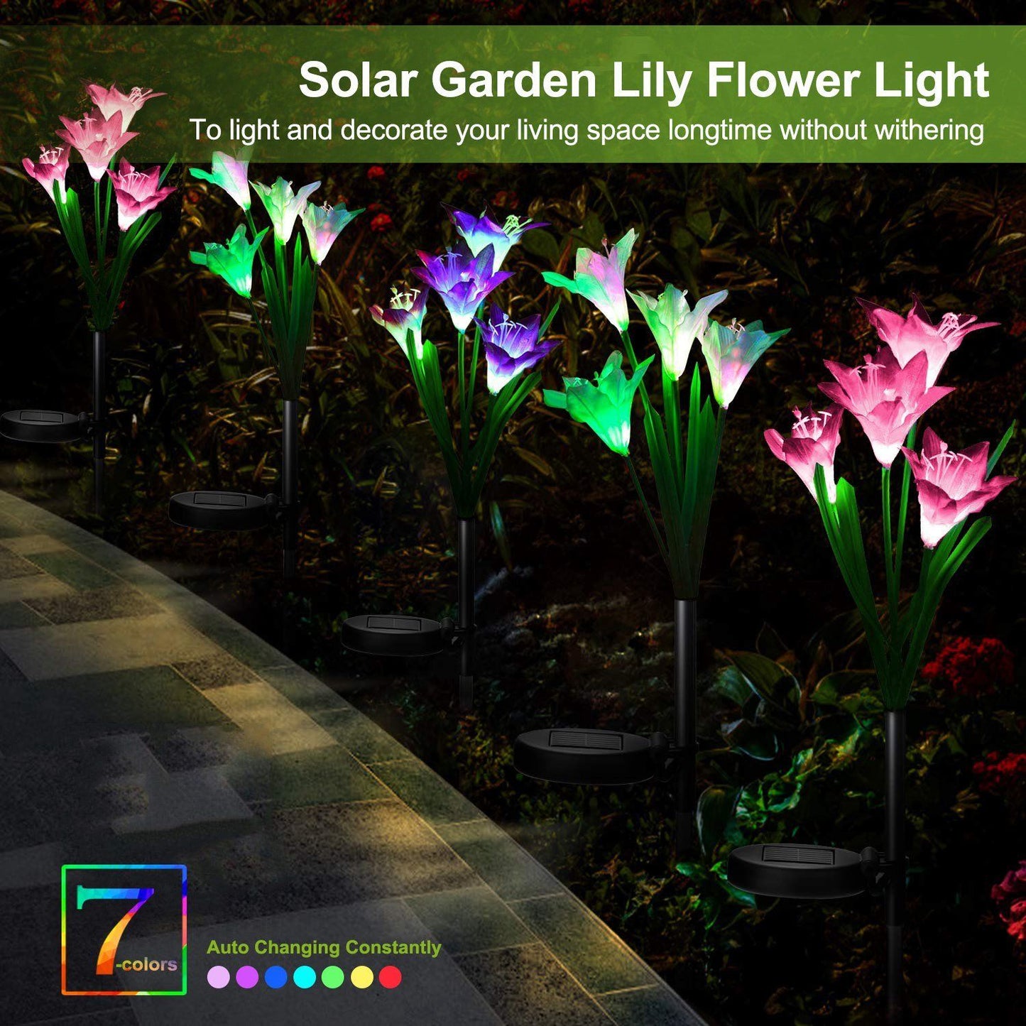 Frendorf | 2-Teile: Solar Gartenlichter Außen