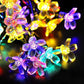 Frendorf | 2-Teilig: Solar Power Lichterkette 50 LED Perlen Feen Sakura Blume