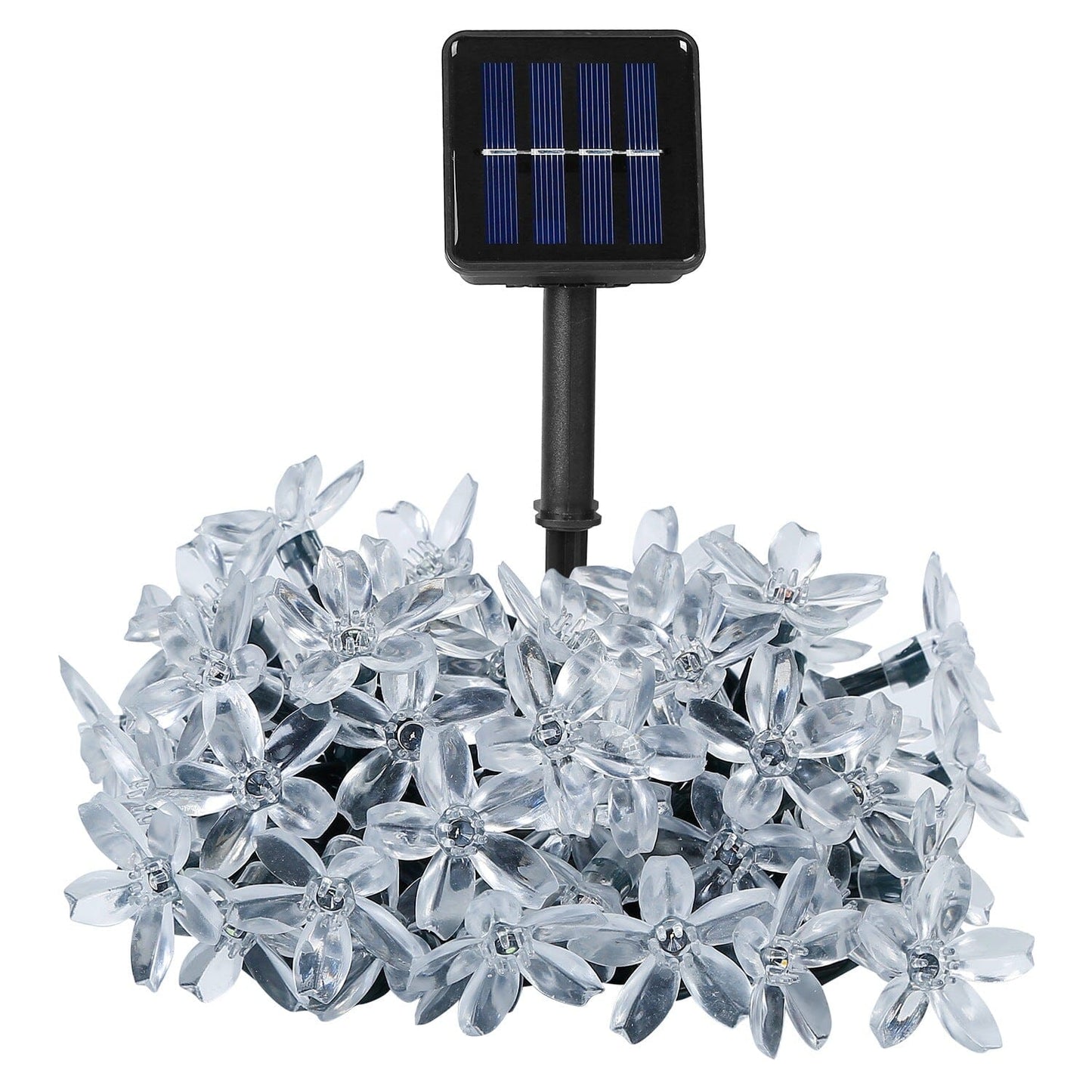 Frendorf | 2-Teilig: Solar Power Lichterkette 50 LED Perlen Feen Sakura Blume
