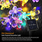 Frendorf | 2-Teilig: Solar Power Lichterkette 50 LED Perlen Feen Sakura Blume