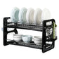 Frendorf | 2-Tier Geschirr Abtropfregal Abtropfbrett Set