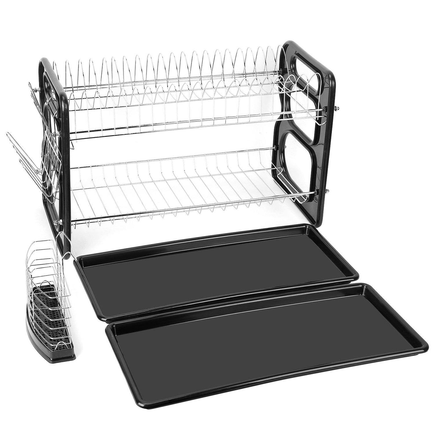 Frendorf | 2-Tier Geschirr Abtropfregal Abtropfbrett Set