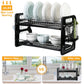 Frendorf | 2-Tier Geschirr Abtropfregal Abtropfbrett Set