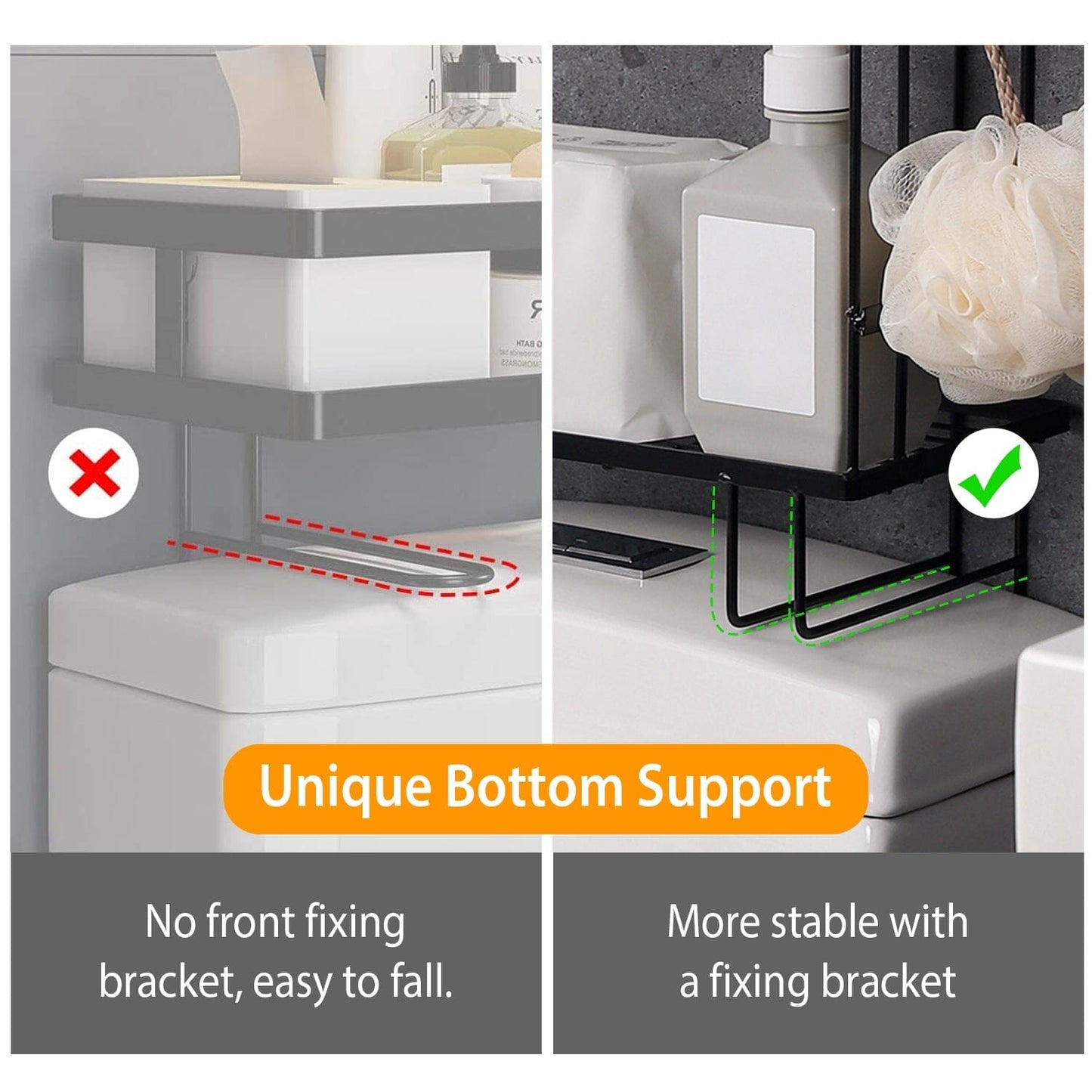 Frendorf | 2-Tier Ablage Regal über der Toilette