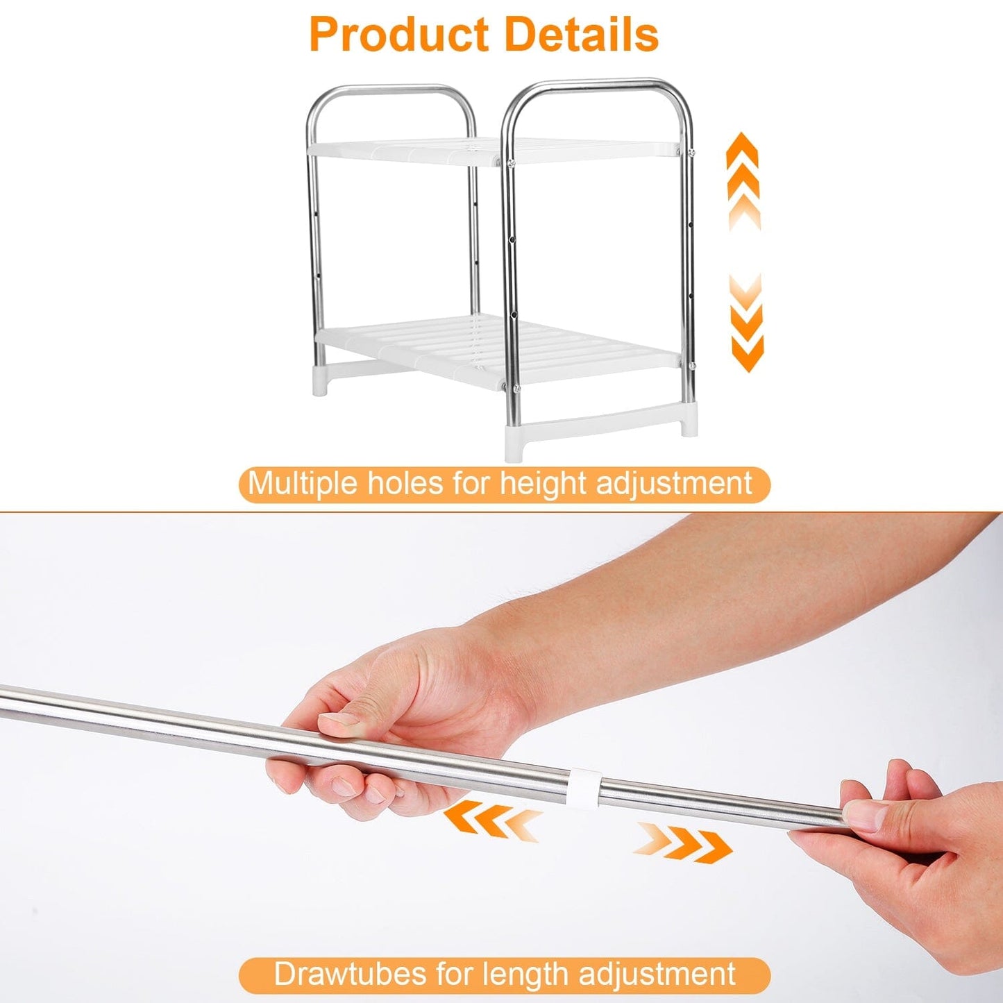 Frendorf | 2-Tier Unter Sink Organizer Rückziehbarer Küchenregalhalter