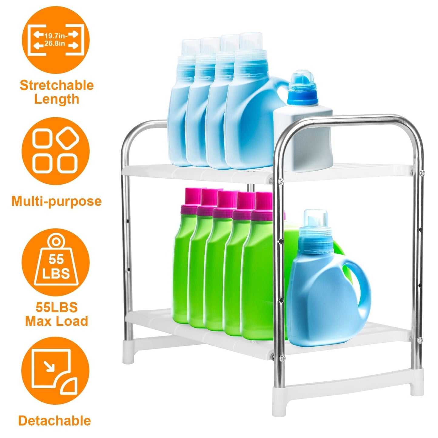 Frendorf | 2-Tier Unter Sink Organizer Rückziehbarer Küchenregalhalter