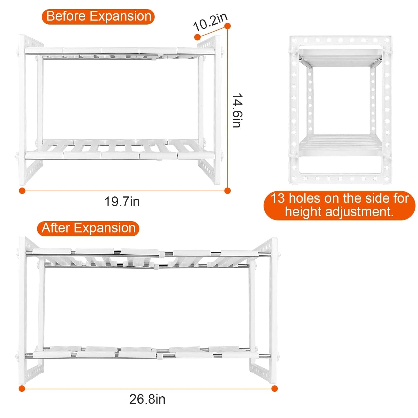 Frendorf | 2-Tier Unter Sink Organizer Ausziehbarer Platzsparender Stauraum