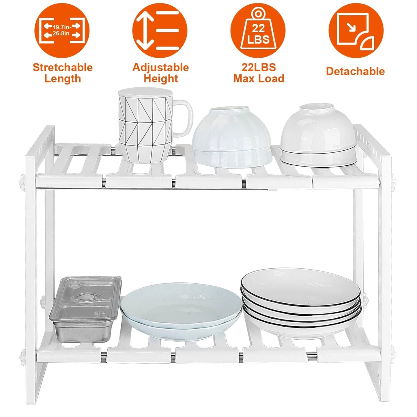Frendorf | 2-Tier Unter Sink Organizer Ausziehbarer Platzsparender Stauraum