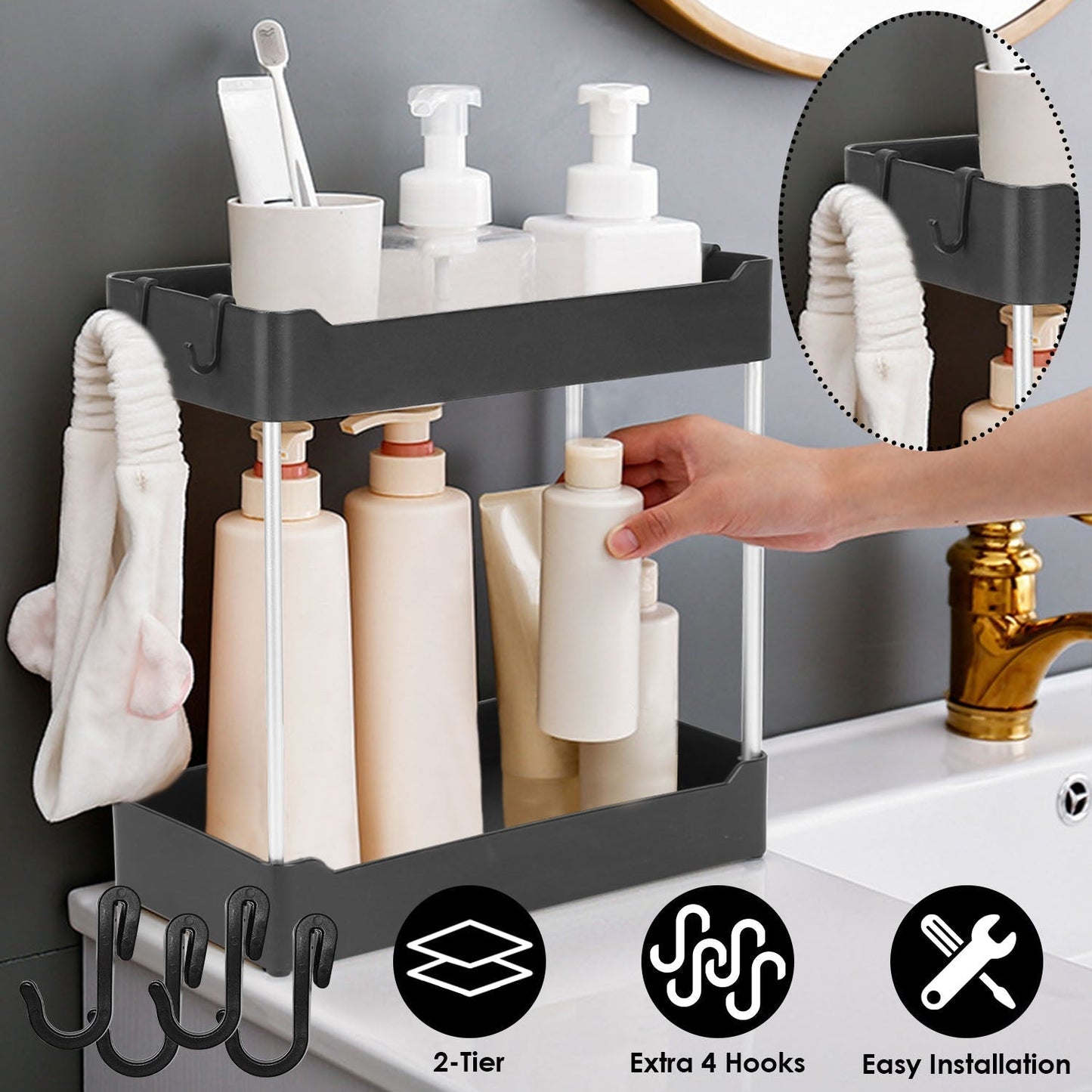 Frendorf | 2-Schichten Unter-Sink Regal Organizer