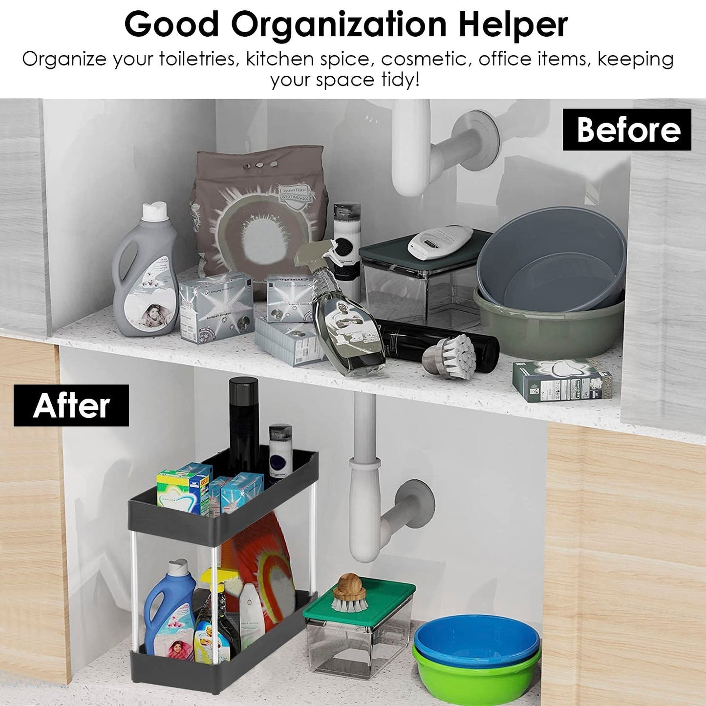 Frendorf | 2-Schichten Unter-Sink Regal Organizer