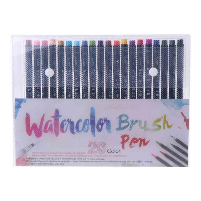 Frendorf | 20 Farben Wasserfarben Soft Pinsel Kalligrafie Stift