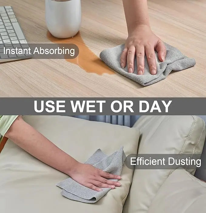 Frendorf | 20 Stück Wiederverwendbare Mikrofasertücher auf Rolle – Fusselfrei, streifenfrei & umweltfreundlich