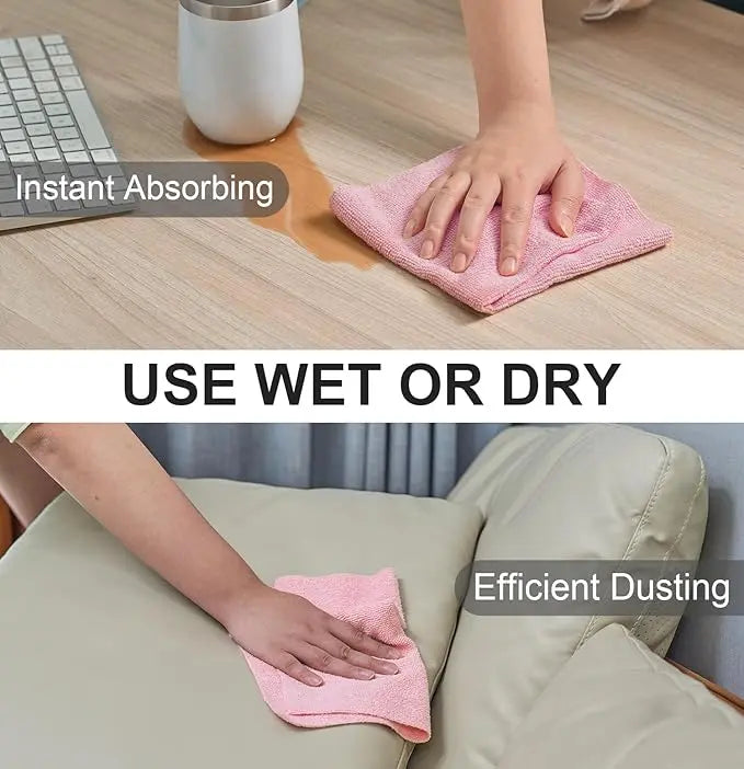 Frendorf | 20 Stück Wiederverwendbare Mikrofasertücher auf Rolle – Fusselfrei, streifenfrei & umweltfreundlich