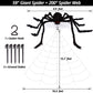 Frendorf | 200" Halloween-Spinnennetz und 59" Riesen-Spinnen-Dekoration
