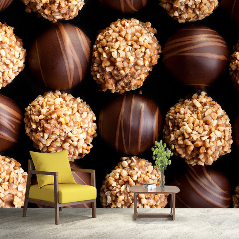 Frendorf | Donkere Kleur Heerlijke Chocolade Muur Tattoo Hedendaags Non-woven Materiaal Muurbedekking