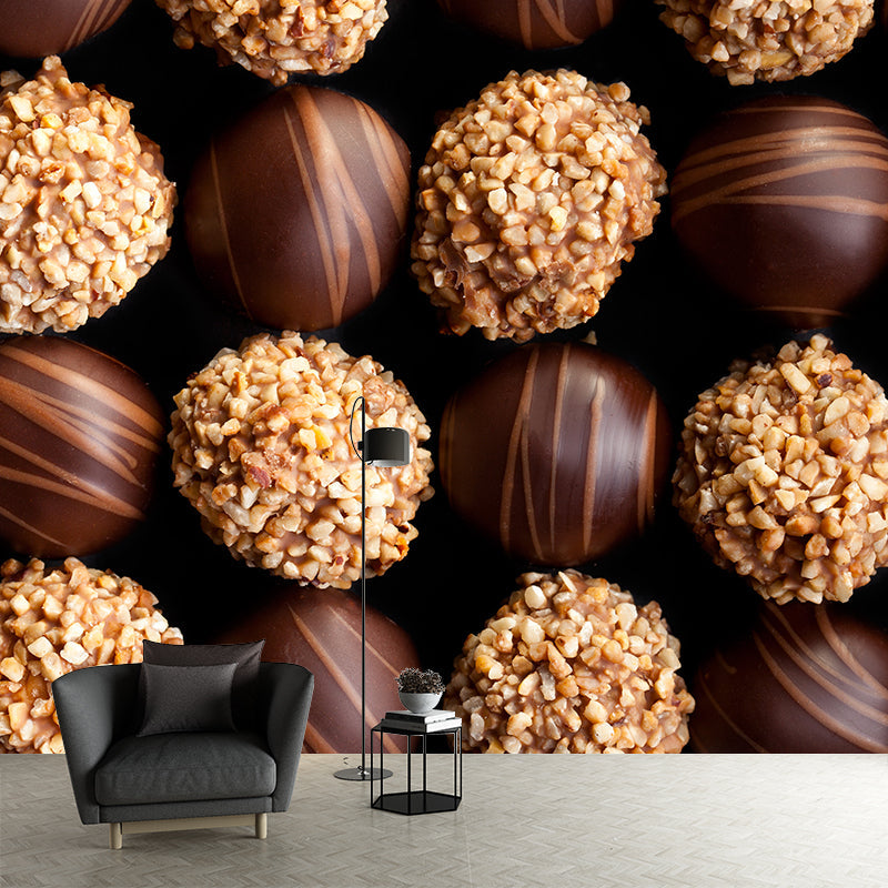 Frendorf | Donkere Kleur Heerlijke Chocolade Muur Tattoo Hedendaags Non-woven Materiaal Muurbedekking