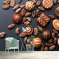 Frendorf | Donkere Kleur Heerlijke Chocolade Muur Tattoo Hedendaags Non-woven Materiaal Muurbedekking
