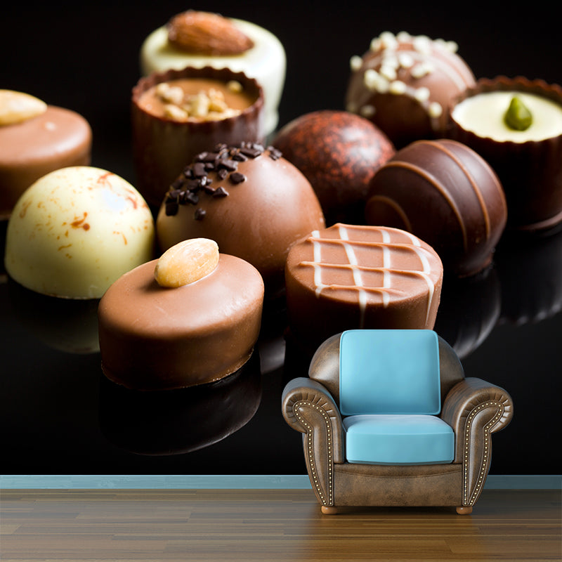 Frendorf | Donkere Kleur Heerlijke Chocolade Muur Tattoo Hedendaags Non-woven Materiaal Muurbedekking
