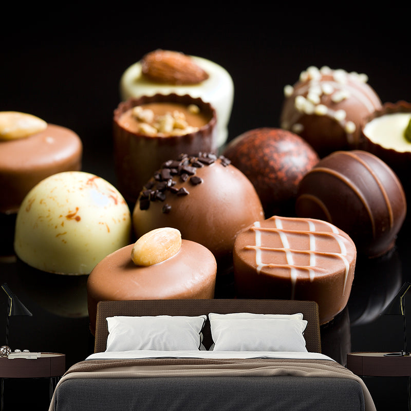 Frendorf | Donkere Kleur Heerlijke Chocolade Muur Tattoo Hedendaags Non-woven Materiaal Muurbedekking