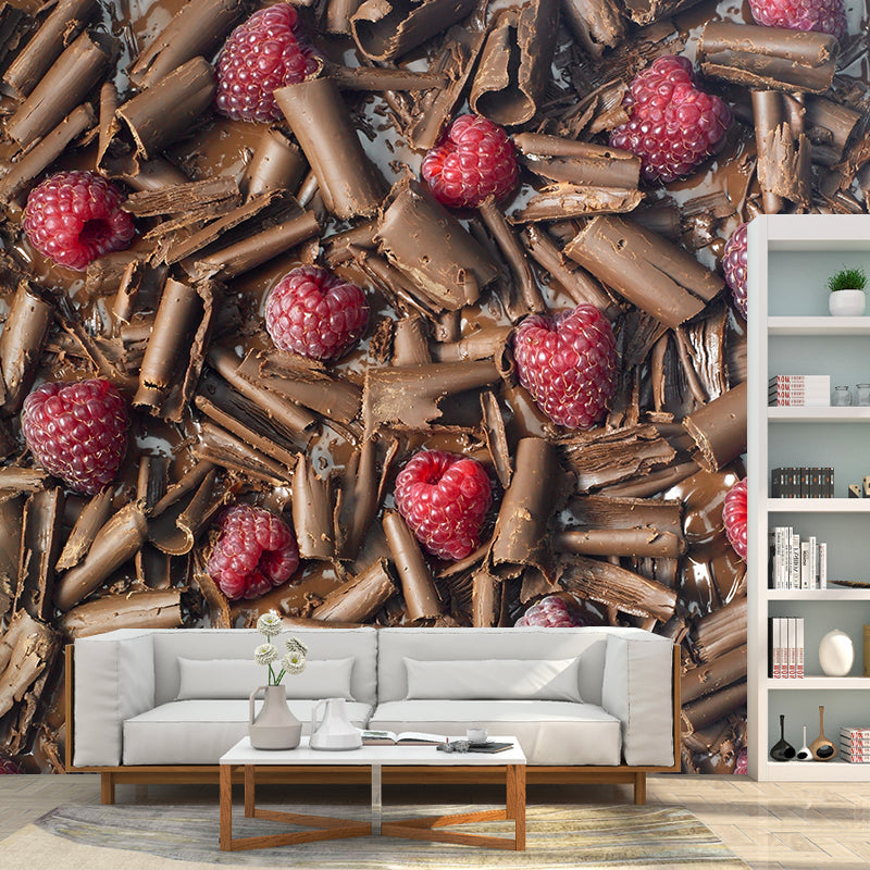 Frendorf | Lichte kleur chocolade muurstain resistente hedendaagse dessertwinkel wandbekleding