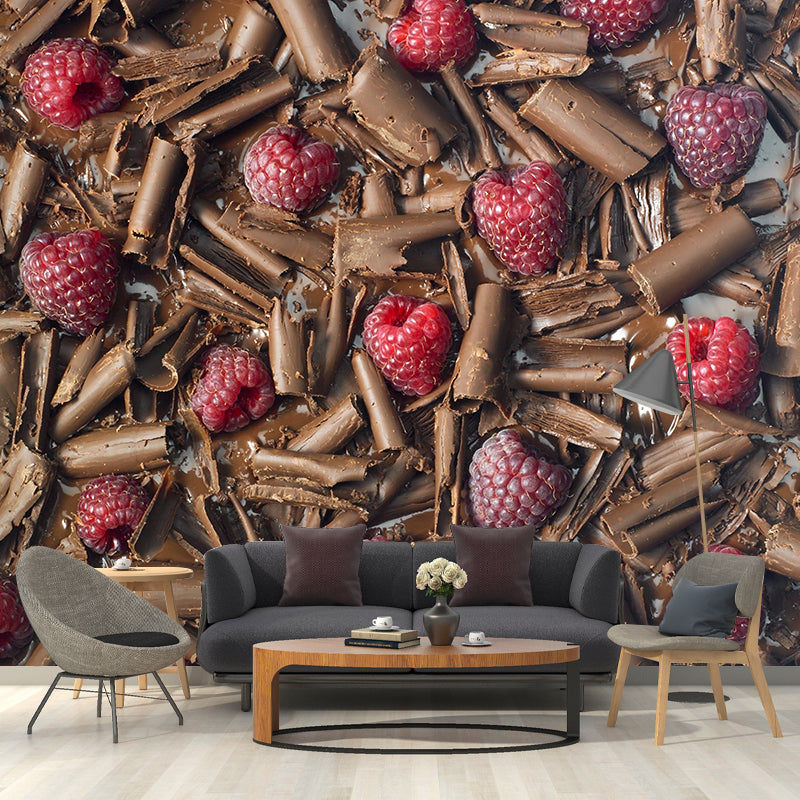 Frendorf | Lichte kleur chocolade muurstain resistente hedendaagse dessertwinkel wandbekleding
