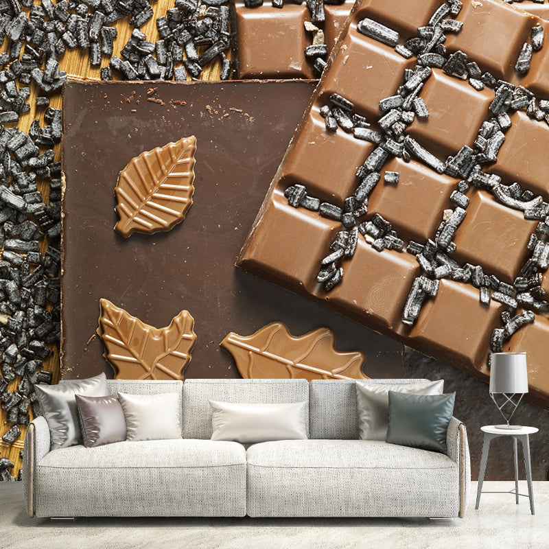 Frendorf | Lichte kleur chocolade muurstain resistente hedendaagse dessertwinkel wandbekleding