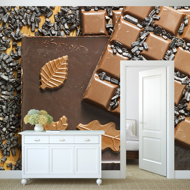 Frendorf | Lichte kleur chocolade muurstain resistente hedendaagse dessertwinkel wandbekleding