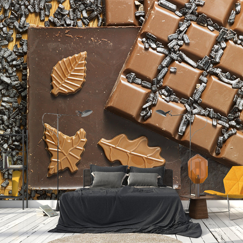 Frendorf | Lichte kleur chocolade muurstain resistente hedendaagse dessertwinkel wandbekleding