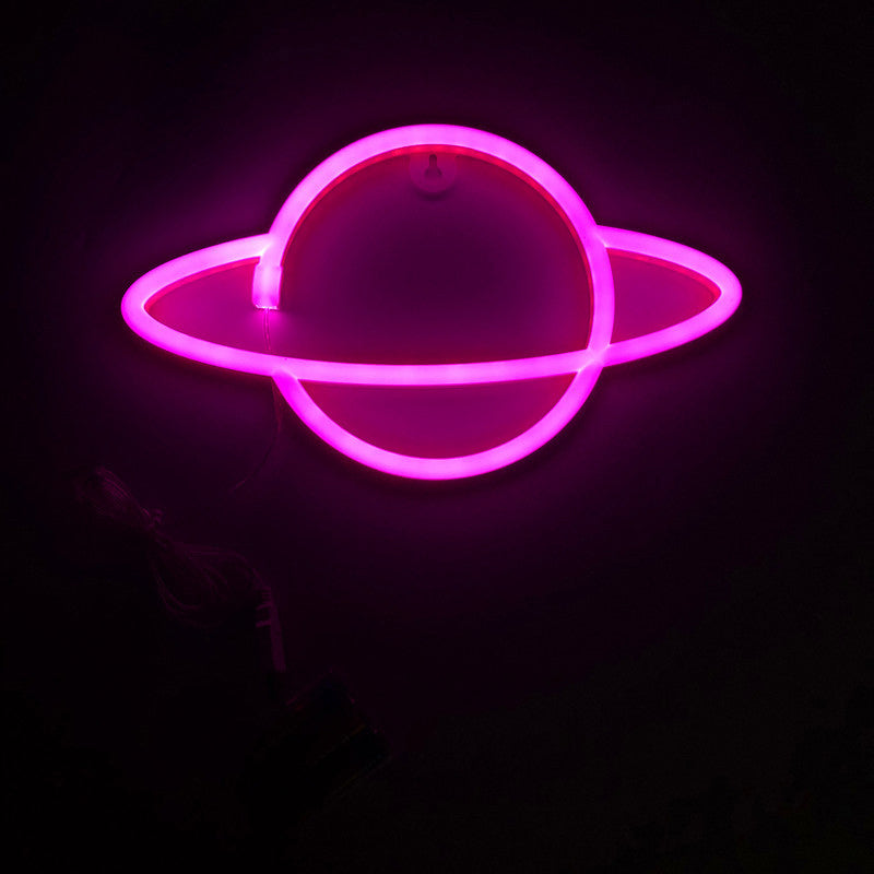 Frendorf | Kids LED Nachtkastje Verlichting Witte Planeet USB Aangedreven Wandlamp met Plastic Kap