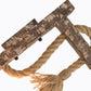Frendorf | 1 Licht Bare Bulb Wandlamp Fixture Warehouse Beige Jute Touw Wandgemonteerde Lamp met Houten Achterplaat