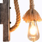 Frendorf | Seilgrau Wandhängelampe Bare Bulb 1 Licht Industrieller Stil Wandbeleuchtungsideen mit Holz-L-Arm