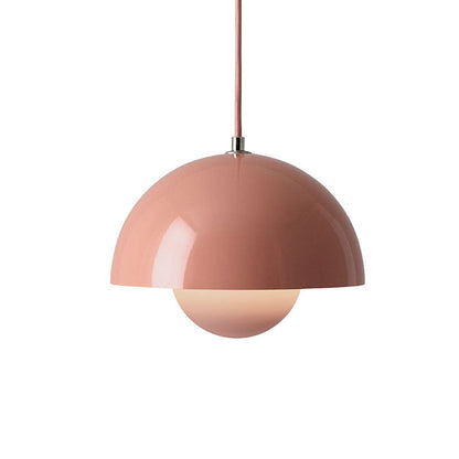 Dome Metall Pendelleuchte Modernist 1 Licht Hängelampe mit innerem Orb Schirm für Wohnzimmer