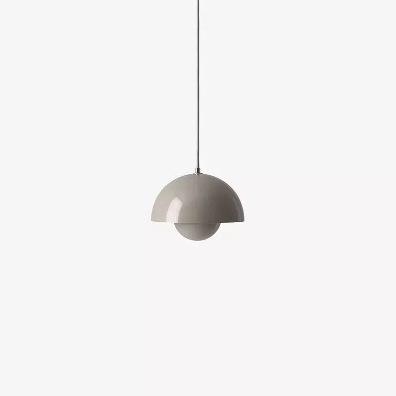 Dome Metall Pendelleuchte Modernist 1 Licht Hängelampe mit innerem Orb Schirm für Wohnzimmer