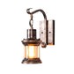 Frendorf | 1 Lichtklar Glas Wandleuchte Nautisch Bronze Kerosin Flur Wandleuchten