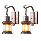 Frendorf | 1 Lichtklar Glas Wandleuchte Nautisch Bronze Kerosin Flur Wandleuchten