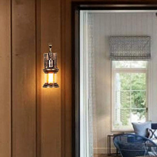 Frendorf | 1 Lichtklar Glas Wandleuchte Nautisch Bronze Kerosin Flur Wandleuchten