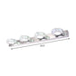 Frendorf | 3/4-Licht Facettiert Kristall Schminkwandleuchte Moderne Edelstahl Rund/Quadratisch Badezimmer Wandmontage Lampe